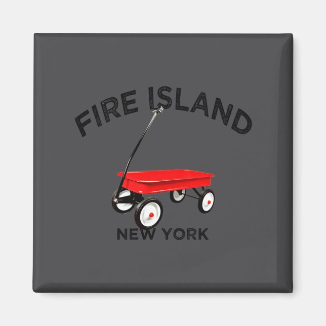 Imán Fire Island Large Version Red Wagon Long Island Ny (Frente)