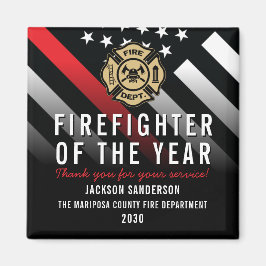 Imán Firefighter of the Year Badge Logo Employee