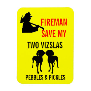 Imán Fireman salva mi seguridad de dos Vizslas