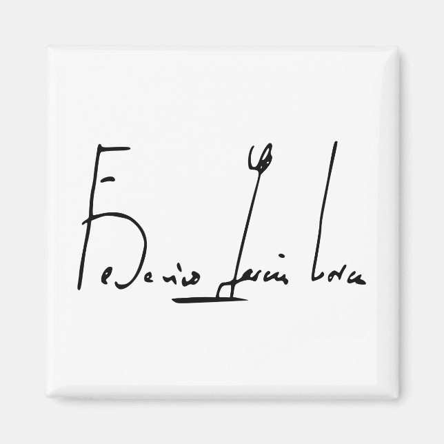 Imán Firma de Federico García Lorca (Frente)