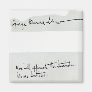 Imán Firma de George Bernard Shaw