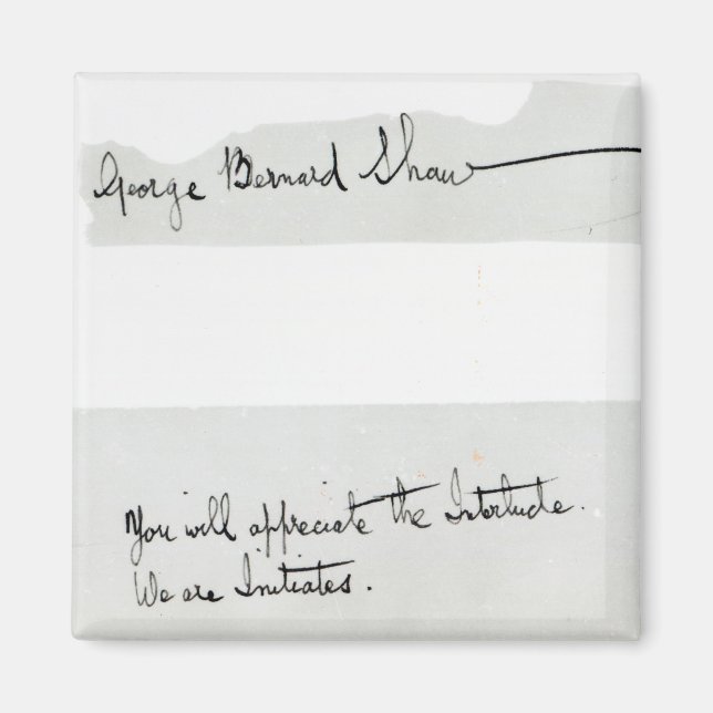 Imán Firma de George Bernard Shaw (Frente)