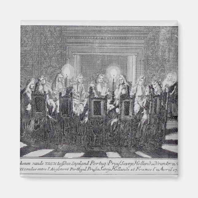 Imán Firma del Tratado de Utrecht (Frente)