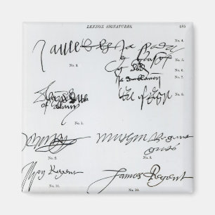 Imán Firmas del escocés décimo quinto y del siglo XVI