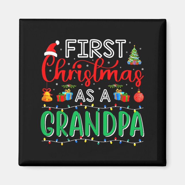Imán First Christmas As Grandpa Family Matching New Gra (Frente)