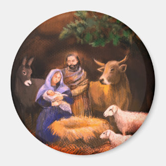 Imán First Christmas nativity