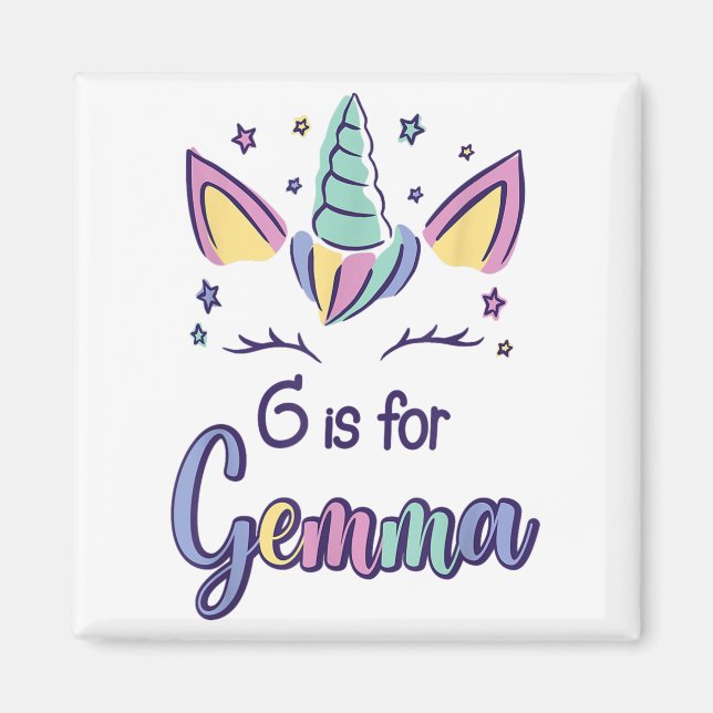 Imán First Name Gemma D G Is For Gemma  (Frente)