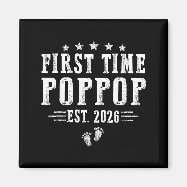 Imán First Time Pp Est.2026 Father's Day Promoted To Pa (Frente)