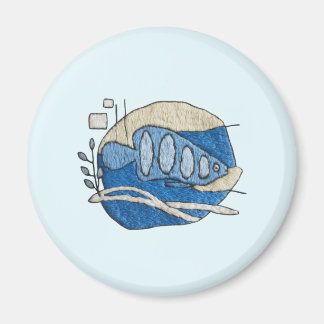 Imán Fisch im Stickdesign