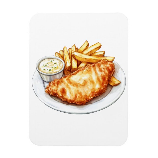 Imán Fish and Chips (Vertical)