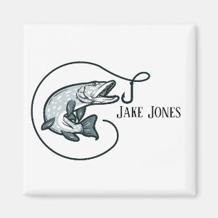 Imán Fish and Hook Personalizado