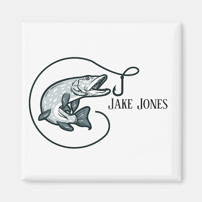 Imán Fish and Hook Personalizado (Frente)