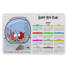 Imán Fish Story 2024 Calendar Photo Magnet
