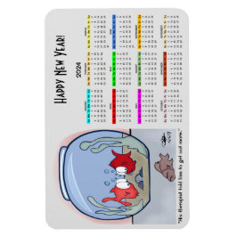 Imán Fish Story 2024 Calendar Photo Magnet