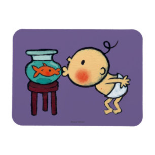 Imán Fishbowl besa el Goldfish anaranjado
