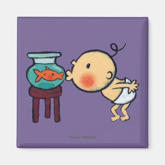 Imán Fishbowl Kisses Naranja Goldfish (Frente)