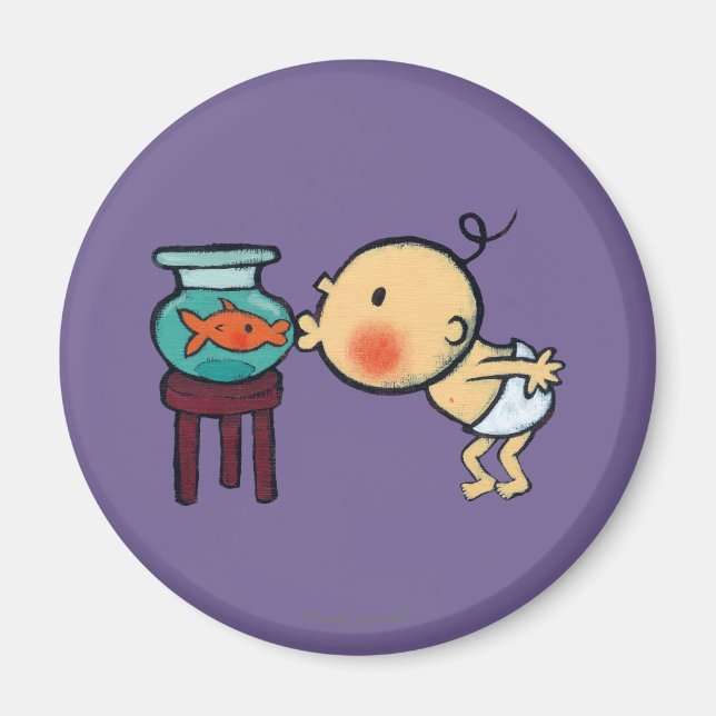 Imán Fishbowl Kisses Naranja Goldfish (Frente)