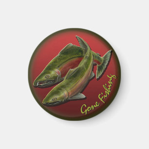 Imán Fisherman Fridge Magnets Personalizado Gone Pescad