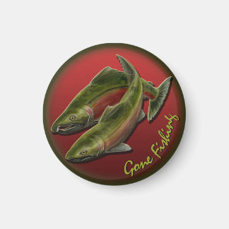 Imán Fisherman Fridge Magnets Personalizado Gone Pescad