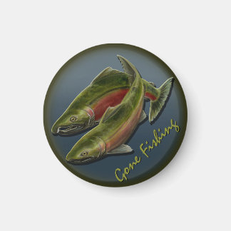 Imán Fisherman Fridge Magnets Personalizado Gone Pescad