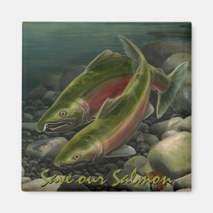 Imán Fisherman Fridge Magnets Personalizado Gone Pescad