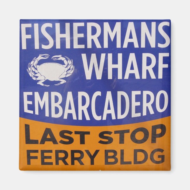 Imán Fishermans Wharf Parada Municipal de Ferrocarril (Frente)