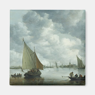 Imán Fishingboat en un estuario, 1655