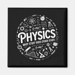 Imán Física divertida nerd humor científico cita Stem