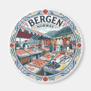 Imán Fisketorget Pescaderías Bergen Noruega Viajes