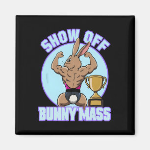 Imán Fitness Bunny Bodybuilder Show Off Bunny M Funny R