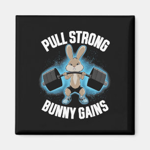 Imán Fitness Bunny Bodybuilder Tira de ganancia conyuga
