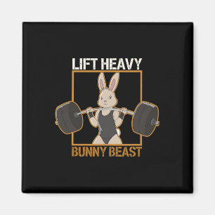 Imán Fitness Bunny Gym Titans Levantar la bestia coneji