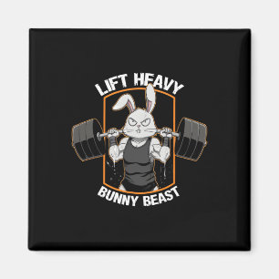 Imán Fitness Bunny Gym Titans Levantar la bestia coneji