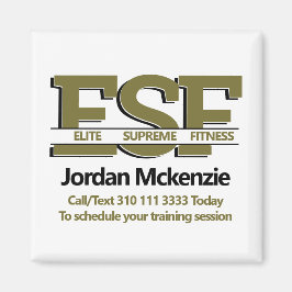 Imán Fitness Business | Logotipo de monograma de entren