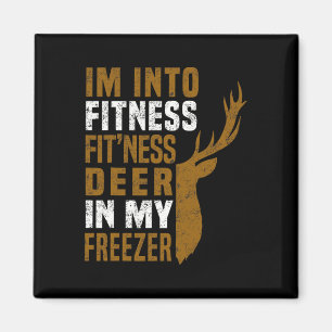 Imán Fitness Deer In My Freezer Funny Deer Hunting Dad