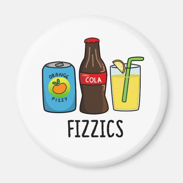 Imán Fizzics Funny Fizzy Cola Bebe Pun (Frente)