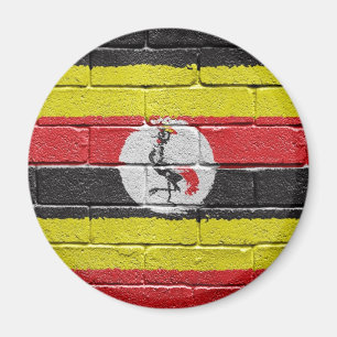Imán flag_grunge_wall_Uganda