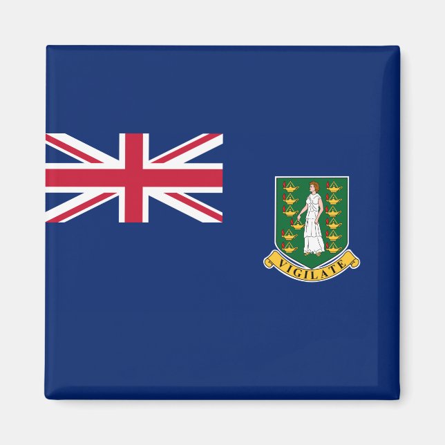 Imán Flag of the British Virgin Islands (BVI) (Frente)