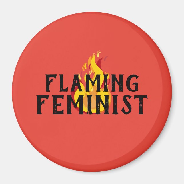 Imán Flamante Feminismo Feminista RBG Flama 20 (Frente)