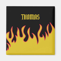 Flamas amarillas, rojas y negras personalizadas