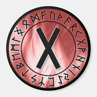 Imán Flame Corre, Rojo [07. Gebo] Magnet