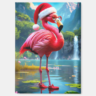 Imán Flamenco de Navidad como Papá Noel-47476