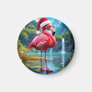 Imán Flamenco de Navidad como Papá Noel-47476
