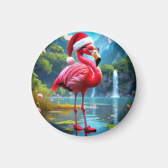Imán Flamenco de Navidad como Papá Noel-47476 (Frente)