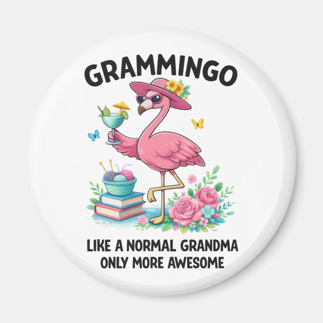 Imán Flamenco Grammingo Como una Abuela Normal Solo Más (Frente)
