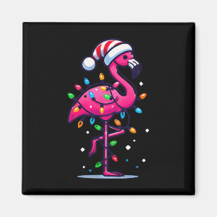 Imán Flamenco Rosa Tropical Divertido Navidad En Julio