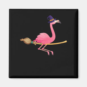 Imán Flamencos   Halloween de Brujas Flamingo divertida