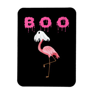 Imán Flamencos   Mujeres Flamingo Boo Ghost Halloween