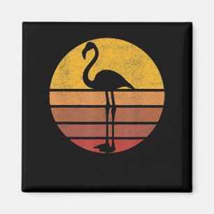 Imán Flamencos  Sunset Trendy Animal Silhouette Flaming