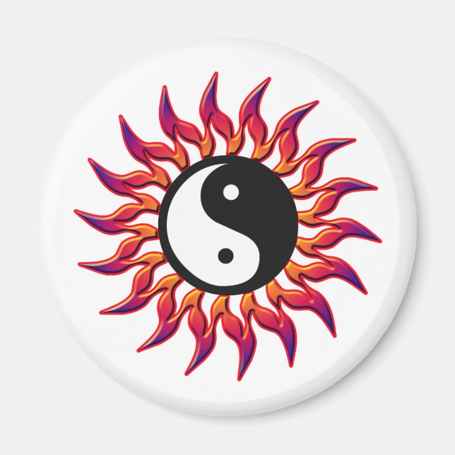 Imán Flaming Yin Yang Sun (Frente)